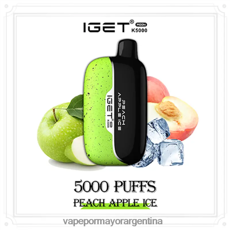 Distribuidor Vapeo Al Por Mayor - IGET Moon k5000 X6HR4V7 hielo de manzana y durazno Distribuidor Vapeo Al Por Mayor - IGET Moon k5000 X6HR4V7 hielo de manzana y durazno