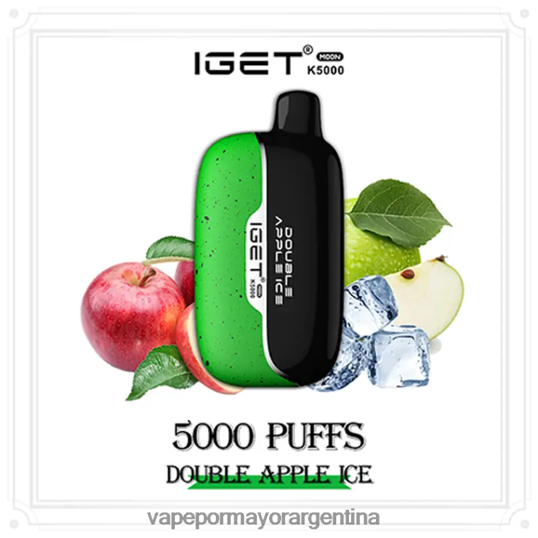 Productos De Vapeo Al Por Mayor - IGET Moon k5000 X6HR4V19 doble hielo de manzana Productos De Vapeo Al Por Mayor - IGET Moon k5000 X6HR4V19 doble hielo de manzana