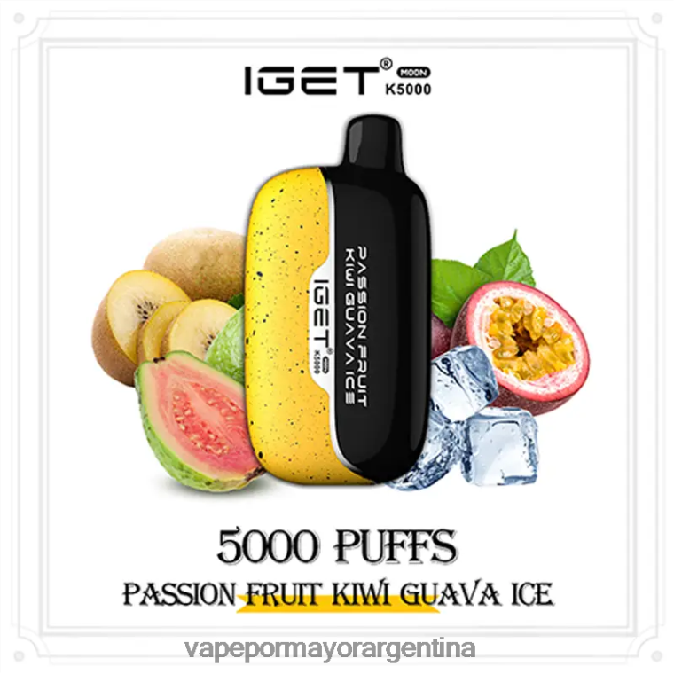 Vape Argentina - IGET Moon k5000 X6HR4V2 maracuyá kiwi hielo de guayaba Vape Argentina - IGET Moon k5000 X6HR4V2 maracuyá kiwi hielo de guayaba
