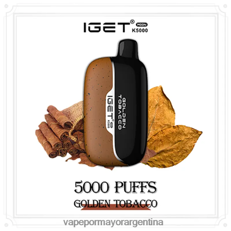 Vape Por Mayor Argentina - IGET Moon k5000 X6HR4V1 tabaco dorado Vape Por Mayor Argentina - IGET Moon k5000 X6HR4V1 tabaco dorado