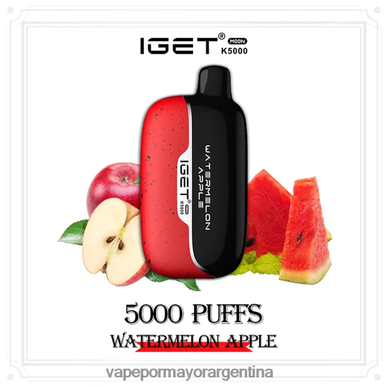Vapeo Al Por Mayor - IGET Moon k5000 X6HR4V6 manzana sandia Vapeo Al Por Mayor - IGET Moon k5000 X6HR4V6 manzana sandia