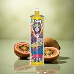 Uwin Shisha Hookah Crystal 20000 Puffs Maracuyá Fruta de la Pasión Kiwi 0% Nicotina Recargable 650 mAh