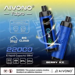 Vape Recargable - Aivono Fatpro 22000 hielo de baya 02BD10