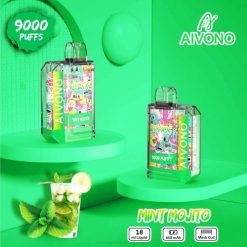Venta De Vaporizadores Al Por Mayor - Aivono AIM XXL 9000 pegatina boca transparente mojito de menta 02BD55